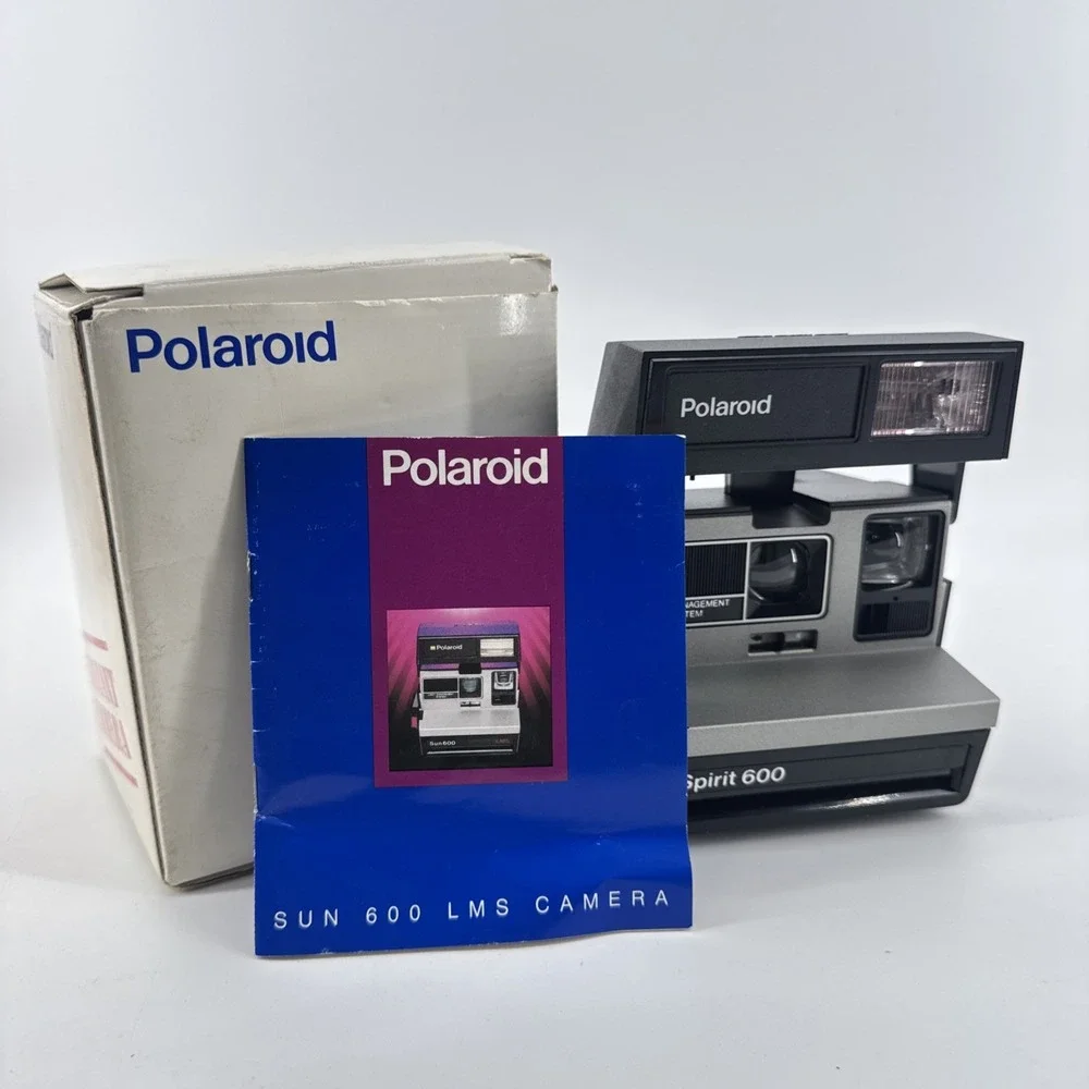 Vintage Polaroid Spirit 600 Instant Camera w/ Strap & Manual